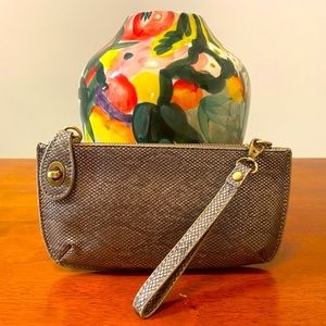 Joy Susan Python Crossbody Wristlet Clutch